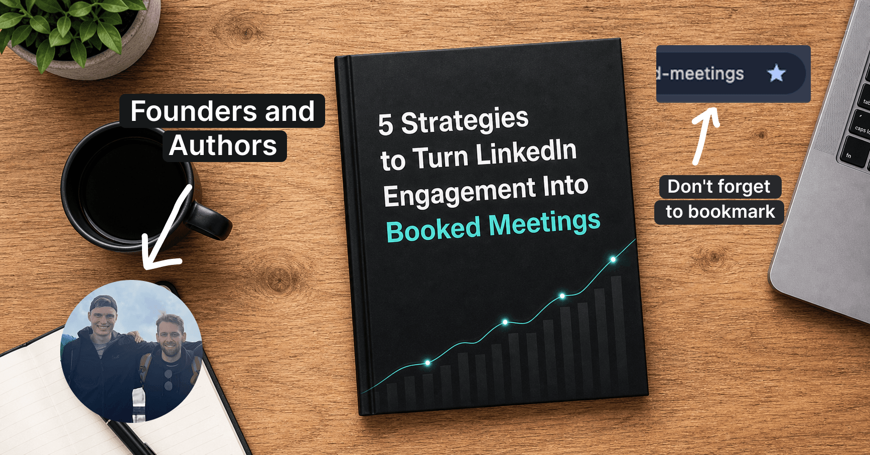 Five strategies to turn LinkedIn engagement into booked meetings playbook cover