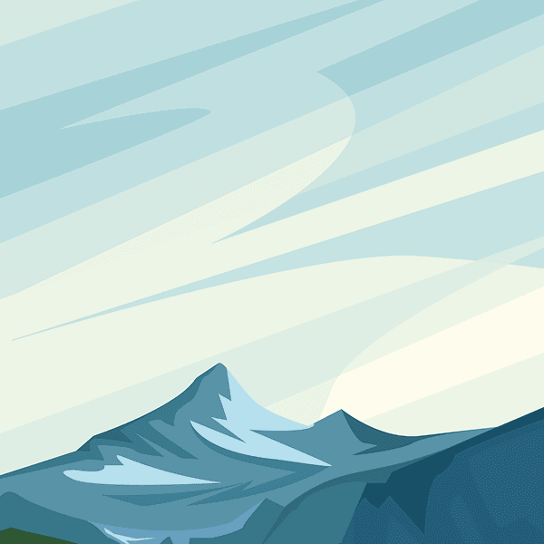 Mountains with sky (square)